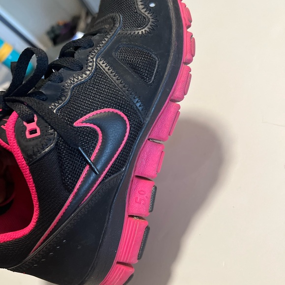 Nike Waffle 5.0 black and pink running sneakers shoes - Picture 2 of 11